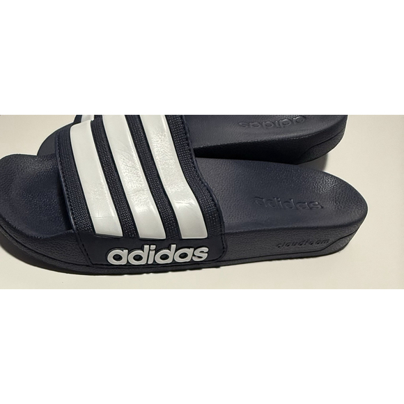 Unisex Adidas Adilette Shower Slides Sandals Navy Ink White Size 7 Men Women 8 - Picture 5 of 8
